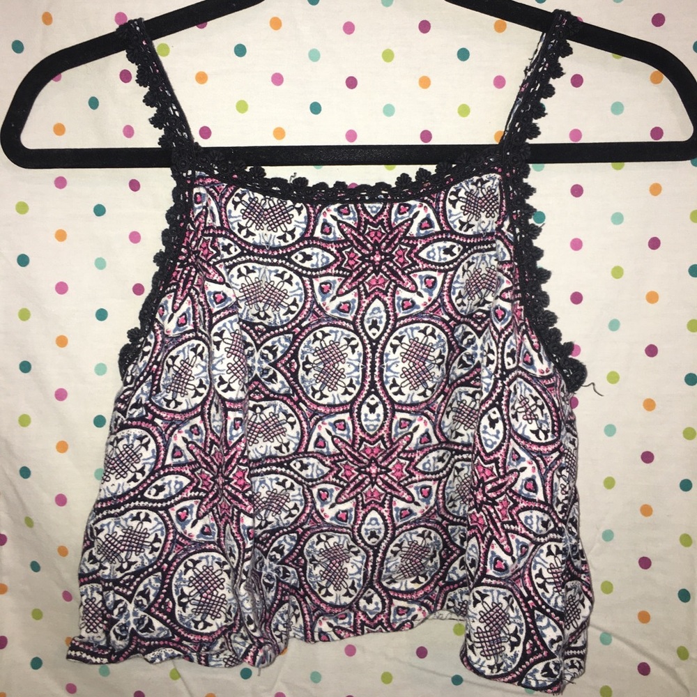 PacSun Pink Floral Crop Top